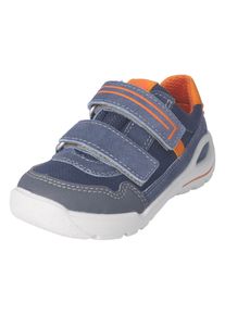 Ricosta Kinder Sneaker "RIDER WMS: Mittel", Gr. 27, blau, Veloursleder, Textil, sportlich, Schuhe, Freizeitschuh mit Klettverschluss, Größenschablone