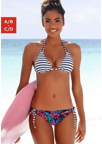 Venice Beach Damen Triangel-Bikini-Top "Summer", bunt, Gr. 32, gestreift, Polyamid, Bikini-Oberteile, mit Doppelträgern