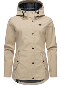 Ragwear Damen Softshelljacke "Margge Shell", beige, sportlich, Gr. L, Obermaterial: 100% Polyester; Innenfutter: 100% Polyester, Jacken, wasserdichte