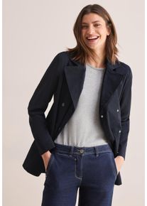 Cecil Damen Trenchcoat, blau, casual, Gr. XXL, unifarben, Web, Obermaterial: 100% Baumwolle; Futter: 100% Polyester, Mäntel, mit Bindegürtel