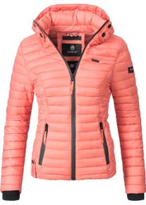 Marikoo Damen Steppjacke "Samtpfote", rot, casual, Gr. M, Oberstoff: 100% Nylon, Futter: 100% Polyester, Wattierung: 100% Polyester, Jacken,