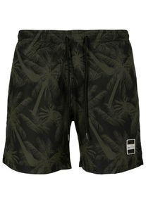 Urban Classics Herren Badeshorts "Urban Classics Herren Pattern Swim Shorts", grün, Gr. XXL, 100% Polyester, Badehosen