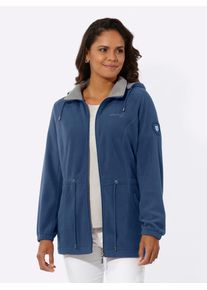 Casual Looks Damen Fleecejacke, blau, Gr. 40, unifarben, 100% Polyester, Jacken