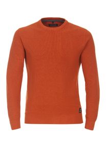 Casamoda Herren Strickpullover "Casamoda Pullover uni", orange, Gr. L, 100% Baumwolle, Pullover