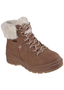 Skechers Damen Winterboots "PARK CITY", Gr. 41, braun, Lederimitat, casual, Schuhe, Trekking Stiefel, Schnürstiefel mit Warmfutter