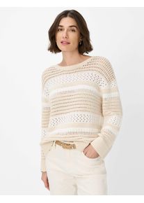 Brax Damen Strickpullover "Style LIZ", beige, Gr. 42, 93% Baumwolle, 7% Polyamid, Pullover