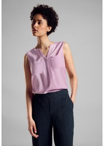 Street One Damen Blusentop, rosa, casual, Gr. 44, unifarben, Stoff, 100% Viskose, Blusen, aus softer Viskose