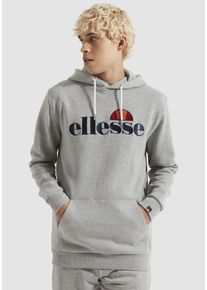 Ellesse Herren Hoodie "Ferrer Hoody", grau, sportlich, Gr. XS, bedruckt, Sweatware, Obermaterial: 80% Baumwolle, 20% Polyester, Sweatshirts