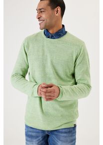 Garcia Herren Rundhalspullover, grün, casual, Gr. XXXL, Feinstrick, Obermaterial: 100% Baumwolle, Pullover, in melierter Optik