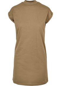 Urban Classics Damen Shirtkleid "Urban Classics Damen Ladies Turtle Extended Shoulder Dress", grün, klassisch, Gr. 5XL, unifarben, 100% Baumwolle,