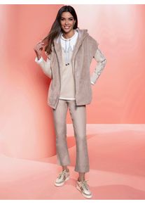 Heine Damen 7/8-Hose, beige, Gr. 40, unifarben, 67% Baumwolle, 30% Lyocell, 3% Elasthan, Hosen
