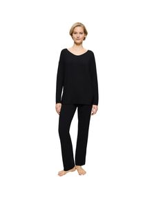 Triumph Damen Pyjama "Timeless Sensuality PK LSL", Gr. 46, schwarz, Single Jersey, Spitze, 94% Modal, 6% Elasthan, unifarben, elegant, Homewear-Sets,
