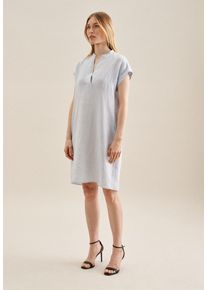 Seidensticker Damen Sommerkleid "Schwarze Rose", blau, Gr. 34, meliert, 100% Leinen, Kleider, Ohne Arm Kragen Garnfärber