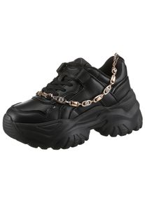 Buffalo Damen Plateausneaker "BLISS CHIN", Gr. 40, schwarz, Lederimitat, modisch, Schuhe, Chunky Sneaker, Freizeitschuh mit angesagter Zierkette