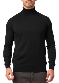 INDICODE Herren Rollkragenpullover "INBurns", schwarz, modisch, Gr. XXL, unifarben, Strick, Obermaterial: 80% Baumwolle, 20% Polyester, Pullover