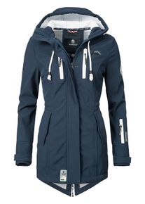 Marikoo Damen Funktionsmantel "Zimtzicke", blau, casual, Gr. XS, Oberstoff: 98% Polyester, 2% Elasthan, Futter: 100% Polyester, Ärmelfutter: 100%
