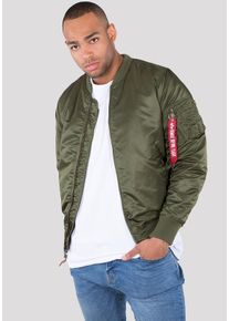 Herren Bomberjacke "MA-1 VF59 LONG", grün, modisch, Gr. S, Alpha Industries, unifarben, Web, Obermaterial: 100% Nylon. Futter: 100% Nylon.
