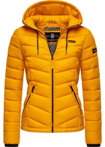 Marikoo Damen Steppjacke "Kuala", gelb, casual, Gr. S, Obermaterial: 100% Nylon; Futter: 100% Polyester; Wattierung: 100% Polyester; Ärmelfutter: