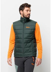 Jack Wolfskin Herren Daunenweste "ATHER DOWN VEST M", grün, Gr. S, OBERSTOFF: 100% POLYESTER; FUTTER: 100% POLYESTER; FÜLLUNG: 90% ENTENDAUNEN, 10%