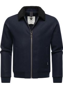 Ragwear Herren Outdoorjacke "Sivval Felt", blau, casual, Gr. M, angeraute Sweatware, Obermaterial: 100% Polyester, Innenfutter: 100% Polyester,