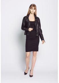Mustang Damen Lederjacke "Nusa", schwarz, Gr. L, Obermaterial: 100% Lammleder / Futter: 100% Baumwolle / Ärmelfutter: 100% Polyester, Jacken