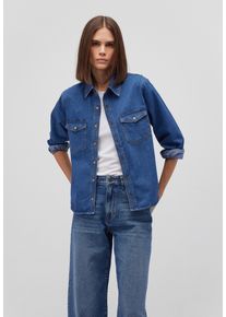 Mavi Damen Jeansbluse "DENIM SHIRT", blau, Gr. L, unifarben, 100% Baumwolle, Blusen, Fitted Denim Shirt