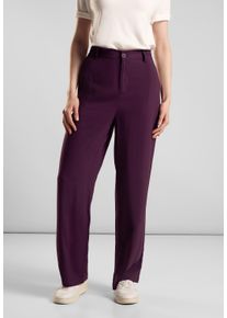 Street One Damen Culotte, lila, casual, Gr. 40, unifarben, Stoff, 100% Viskose, Hosen, High Waist