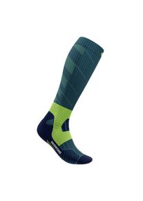 Bauerfeind Herren Kompressionsstrümpfe "Trail Run Mid Cut Socks, Women", Gr. 43, grün, Polyamid, unifarben mit Farbeinsatz, Socken