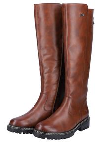 Remonte Damen Stiefel, Gr. 37, braun, Leder, klassisch, Schuhe, Blockabsatz, Businesschuh, Langschaftstiefel Innenreißverschluss