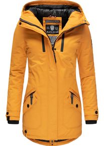 Navahoo Damen Wintermantel "Avrille II", gelb, modisch, Gr. XS, Oberstoff: 70% Baumwolle, 30% Polyester, Futter: 100% Polyester, Wattierung: 100%