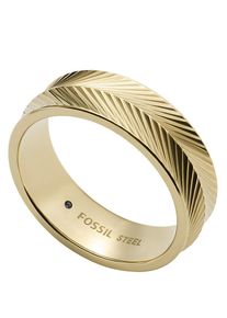 Fossil Damen Fingerring "SADIE, JF04118710", 18, Edelstahl, 6,5mm, gold, Edelstahl, Fingerringe