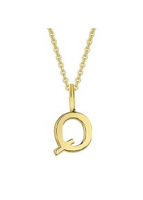 ONE ELEMENT Damen Ketten-Anhänger "Buchstabe Q Buchstaben Anhänger aus 333 Gelbgold", Q, Gelbgold 333, gold, Gelbgold 333, Schmuckanhänger, Damen