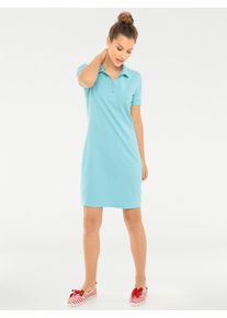Heine Damen Shirtkleid "Polokleid", blau, Gr. 50, unifarben, 95% Baumwolle, 5% Elasthan, Kleider