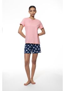 Mey Damen Shorty "SCRIBBLED DOTS", Gr. 48, blau, Single Jersey, Obermaterial: 100% Baumwolle, casual, Homewear-Sets, Kurze Hose mit Punkteprint
