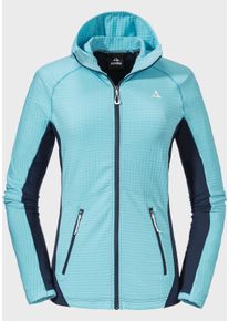 Schöffel SCHÖFFEL Damen Fleecejacke "Fleece Hoody Monte Sart L", blau, sportlich, Gr. 42, Oberstoff : 91% Polyester 9% Elasthan, Jacken