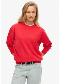 Superdry Damen Sweatshirt "CORE LOGO CITY LOOSE CREW", pink, casual, Gr. S, bedruckt, Sweatware, Obermaterial: 100% Baumwolle, Sweatshirts