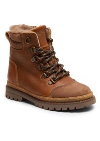 bisgaard Kinder Winterboots "gert lamb", Gr. 30, braun, Leder, Basic, Schuhe, Winterstiefel, Schnürstiefel, Kinderstiefel mit kuscheliger Lammwolle