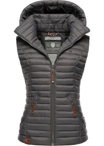 Navahoo Damen Steppweste "Shadaa", grau, modisch, Gr. XS, Oberstoff: 100% Nylon, Futter: 100% Polyester, Wattierung: 100% Polyester, Westen,