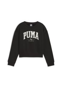 Puma Kinder Sweatshirt "SQUAD CREW FL G", schwarz, sportlich, Gr. 128, bedruckt, Fleece, Obermaterial: 66% Baumwolle, 34% Polyester, Sweatshirts