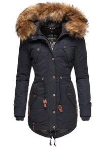 Marikoo Damen Wintermantel "La Viva Prc", blau, casual, Gr. XS, Oberstoff: 100% Baumwolle, Futter: 100% Polyester, Wattierung: 100% Polyester,