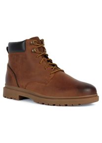 Geox Herren Schnürboots "U ANDALO A", Gr. 40, braun, Leder, casual, Schuhe, Worker Boots, Schnürstiefel mit Geox Spezial Membrane