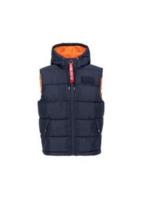 Herren Blouson "Alpha Industries Men - Vests Hooded Puffer Vest FD", blau, Gr. XL, Alpha Industries, Obermaterial: 100% Polyester, Futter: 100%
