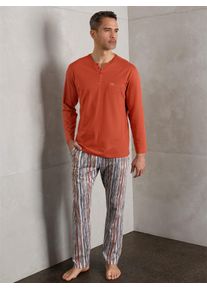 wäschepur WÄSCHEPUR Herren Schlafhose, Gr. 56, rot, 100% Baumwolle, gemustert, gestreift, Hosen
