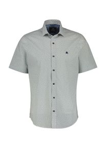 Lerros Herren Kurzarmhemd, blau, casual, Gr. XXL, Obermaterial: 100% Baumwolle, Hemden, mit geometrischem Vollprint