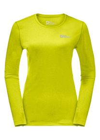 Jack Wolfskin Damen Rundhalspullover "SKY THERMAL L/S W", gelb, Gr. M, Hauptmaterial: 100% Polyester, Pullover