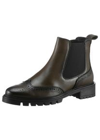 Ara Damen Chelseaboots "TULSA", Gr. 7, grün, Glattleder, Elastischer Einsatz, Lyralochung, modisch, Schuhe, Stiefelette, Schlupfboots mit