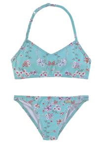 Sunseeker Kinder Bustier-Bikini "Ditsy Kids", blau, Gr. 170, geblümt, Polyamid, Bikini-Sets, mit sommerlichem Print