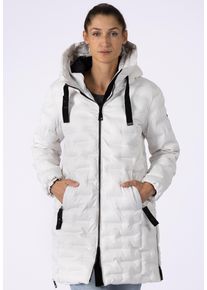 LPO Damen Steppjacke "MARA II LONG", weiß, sportlich, Gr. 42, 100% Polyester, Jacken, auch in Großen Größen erhältlich