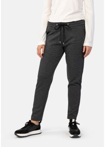 STOOKER WOMEN Damen Jogg Pants "Easy Fit Berlin Pepita", schwarz, casual, Gr. 50, Stoff, 73% Polyester, 25% Baumwolle, 2% Elasthan, Jeans, Tapered