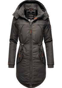 Marikoo Damen Wintermantel "Kamii", grau, modisch, Gr. XXL, Oberstoff: 100% Nylon, Futter: 100% Polyester, Wattierung: 100% Polyester, Ärmelfutter: